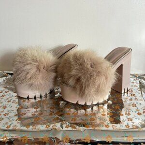 Cape Robbin Faux Fur Platform Pumps